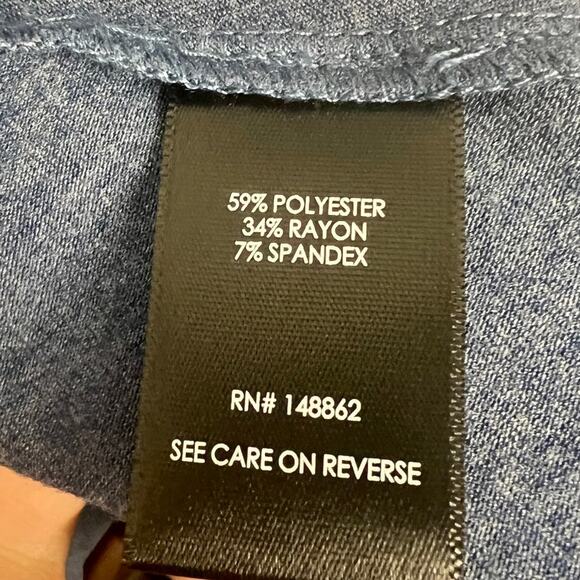 TORRID Women's 1X‎ (1) Blue Heather Half Sleeve Jersey Surplice Faux Wrap Dress - Picture 5 of 10